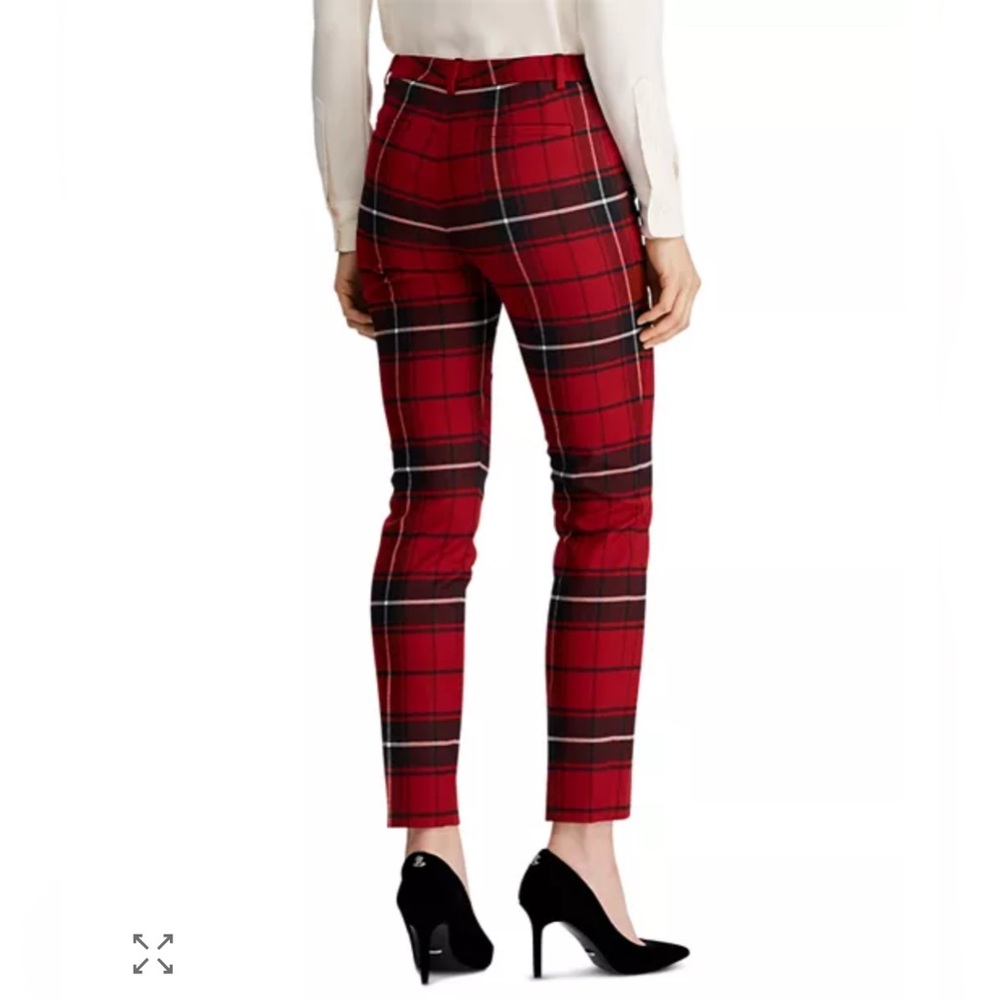 Lauren Ralph Lauren Plaid Stretch Wool Blend Ankle - Picture 4 of 9